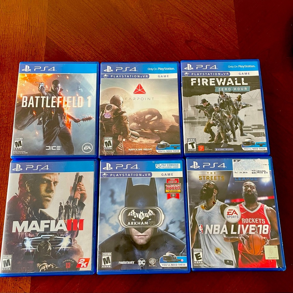 SOLD PS4 Pre- Owned Video Games Bundle(6)
